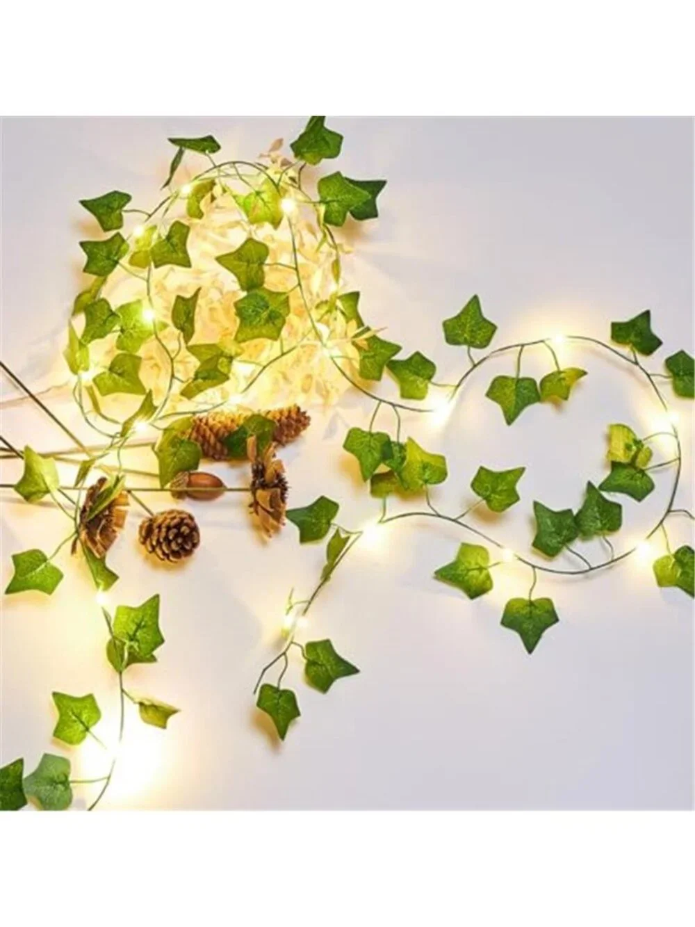 2 Pack LED Fairy Light Ivy Vine Garland Battery Operated Bedroom Wall Decor